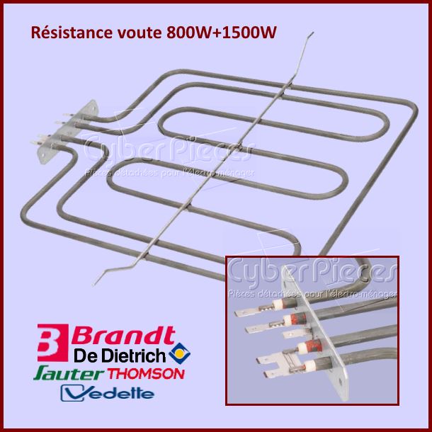 RÃ©sistance voute 800W+1500W Brandt CA50033A1 - PiÃ¨ces four