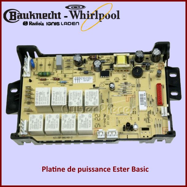 Carte ÃÂ©lectronique de puissance "ESTER" vierge Whirlpool 4810106575...