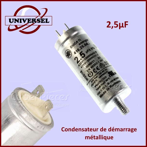 Condensateur métallique 2,5µF 475V