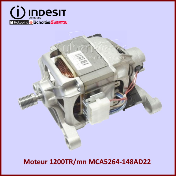 MOTEUR COLLECTEUR KIT 1200TR/MIN INDESIT 046626 -  Pièces machine à...