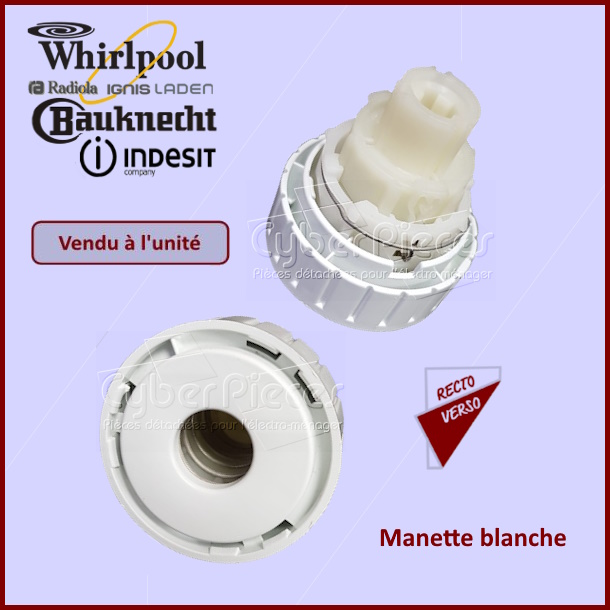 Manette blanche Indesit C00046200
