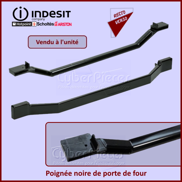 Poignée noire de four Indesit C00299109