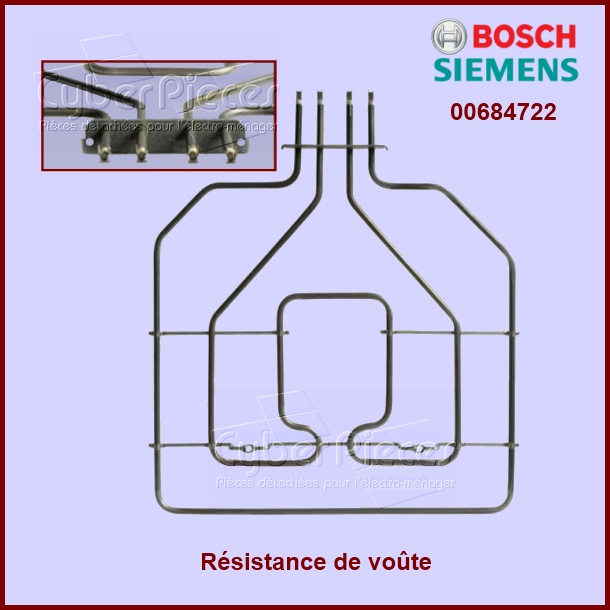 Résistance de voûte BOSCH 2800 W 00684722 - Pièces four
