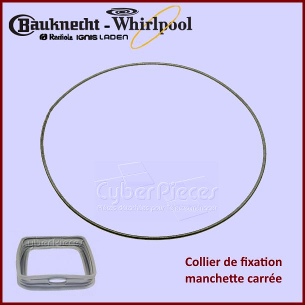 Collier de fixation manchette Whirlpool 480111100817 -  Pièces mach...