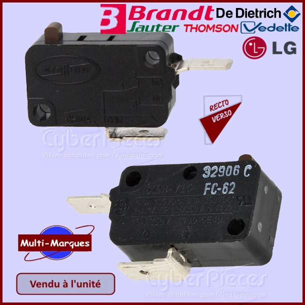 Interrupteur de porte SZM-V16-FC62 Midea 17438200001432