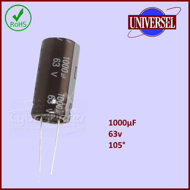 Condensateur radial 1000µF - 63V