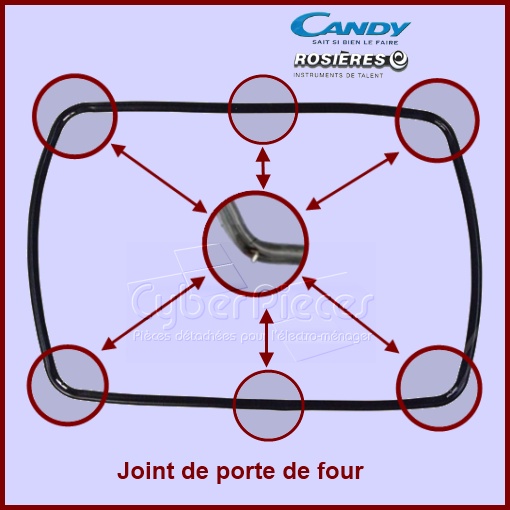 Joint tour de porte de four 93616647 - Pièces four