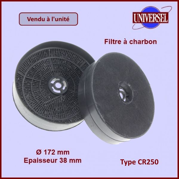 Filtre charbon Type CR250 - Pièces hotte