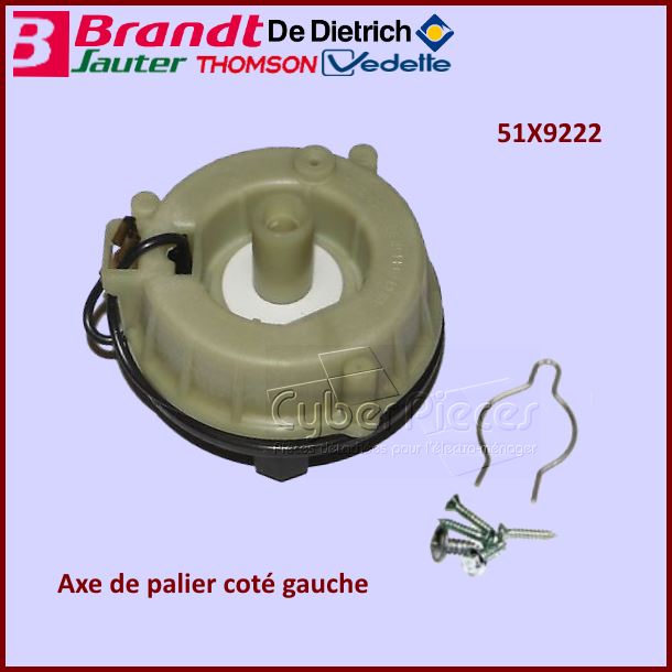 Axe de palier cotÃ© gauche Brandt 51X9222 - PiÃ¨ces sÃ¨che-linge
