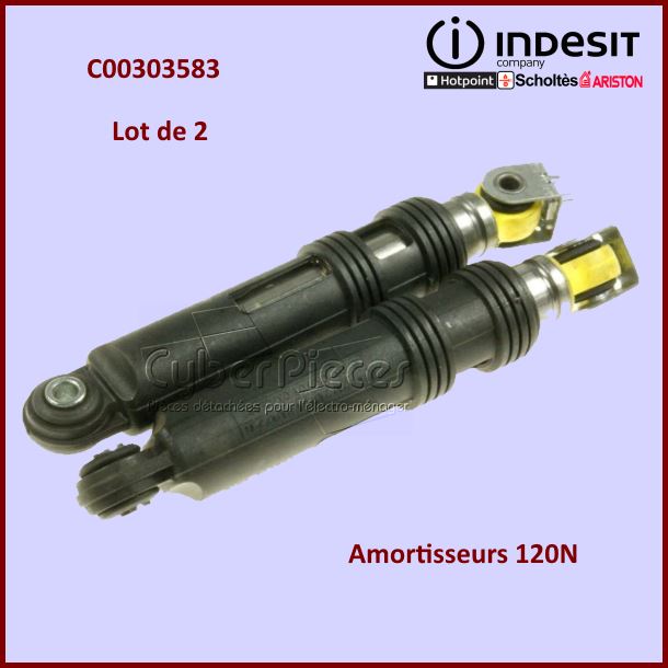 Lot de 2 Amortisseurs 120N - 8,15mm Indesit C00303583