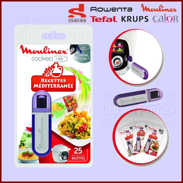 Clé USB Cookeo - Recettes Méditerranéenne Seb XA600011 - Pièces rob...