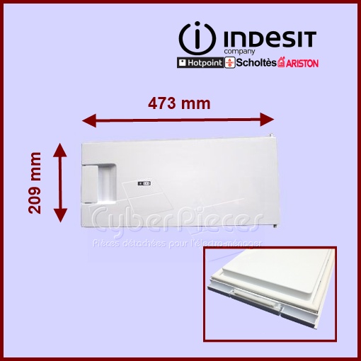 Portillon complet Indesit C00063308 - Pièces réfrigérateur & congél...