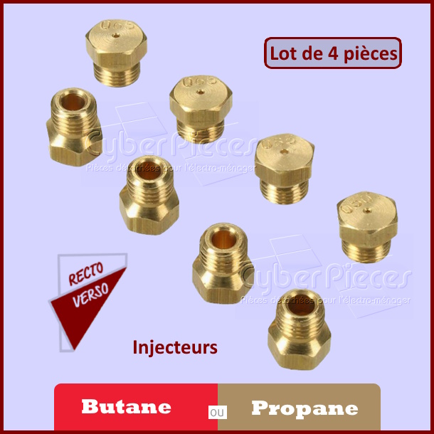 Jeu de 4 injecteurs Gaz Butane 900235 - Pièces four