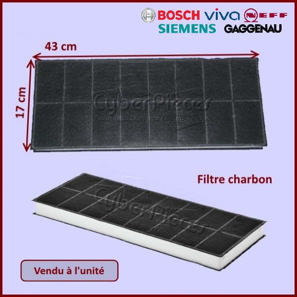 Filtre à charbon Z5140X0 Bosch 00296178 - Pièces hotte