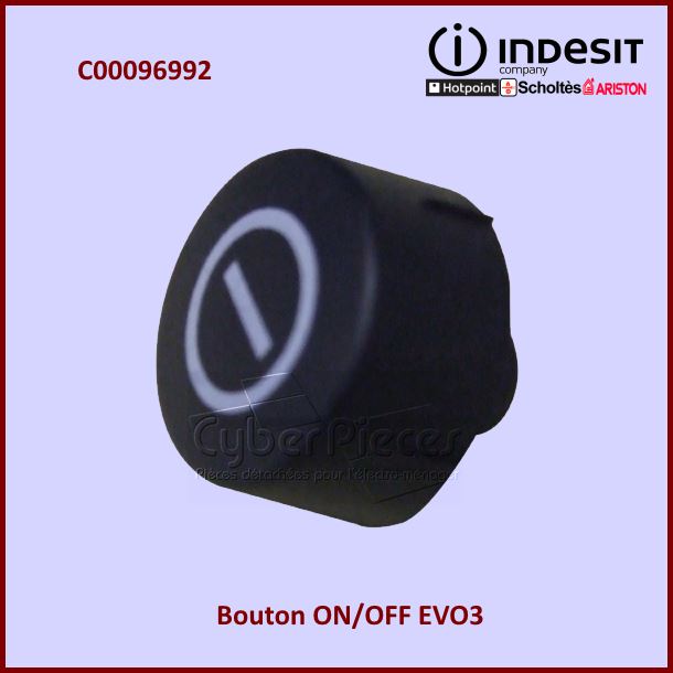 Touche On-Off AN EVO3 - C00096992 - Pièces lave-vaisselle