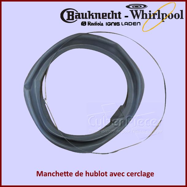 Manchette de hublot Whirlpool 481231018865 -  Pièces machine à laver