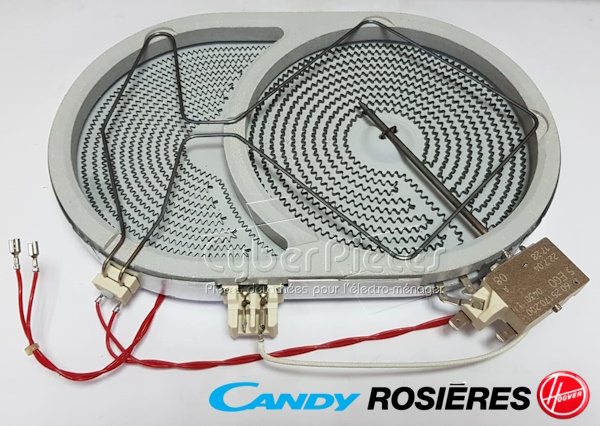 Plaque halogène 1500+800W Candy 44000098