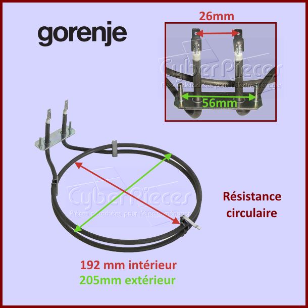 Resistance Circulaire 2200w Gorenje 379201 - 258967 - Pièces four