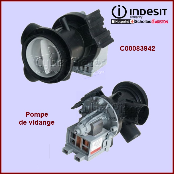 Pompe de vidange complète C00083942 -  Pièces machine à laver