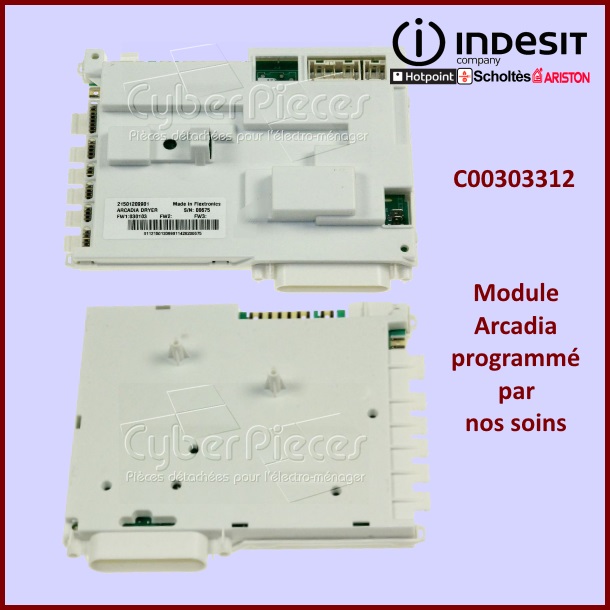 Carte électronique Module Arcadia DRYER Indesit C00303312 - Pièces ...