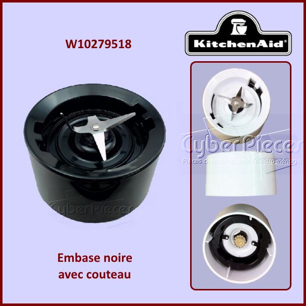 Embase noire Kitchenaid W10279518 - PiÃ¨ces blender