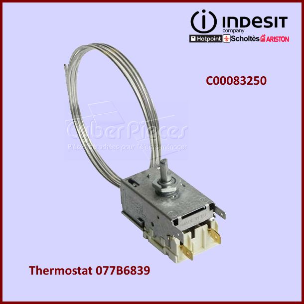 Thermostat 077B6839 Indesit C00083250 - Pièces réfrigérateur & cong...