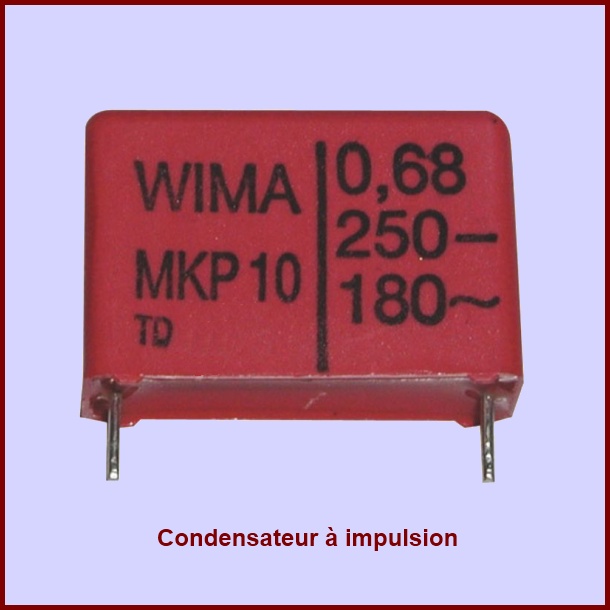 Condensateur Ã  impulsion 0,68ÂµF (0,68mF) - 250V maxi. - Composants ...