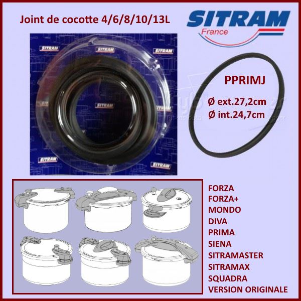 Joint de cocotte minute SITRAM PRIMA -SQUADRA 4/6/8/10/13L Ø 24cm -...