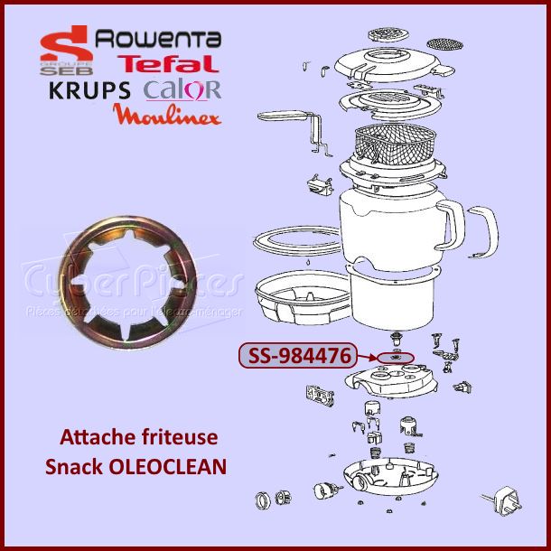 Attache friteuse Snack OLEOCLEAN Seb SS-984476 - Pièces friteuse