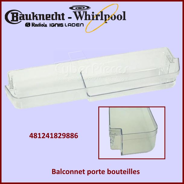 Balconnet bouteilles Whirlpool 481241829886 - Pièces réfrigérateur ...