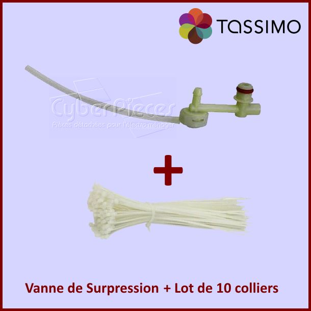 Kit Tassimo, Vanne de surpression 00646688 + colliers Rilsan - Mach...