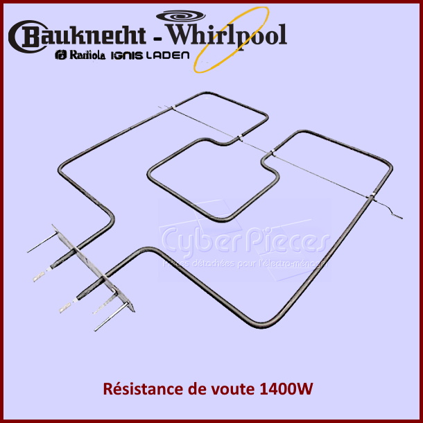 Resistance voute 1400W Whirlpool 480121104184