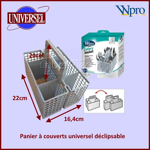 Panier Ã  couverts universel Wpro 484000008561 - PiÃ¨ces lave-vaisselle