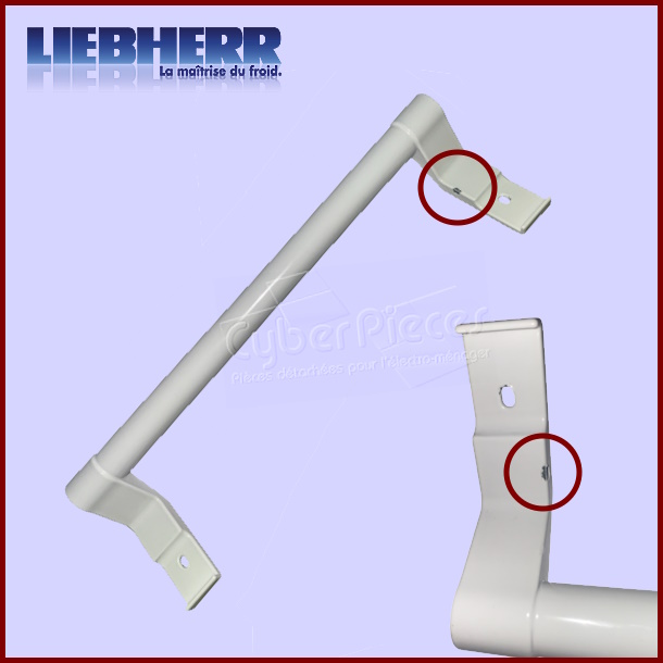 Poignée Blanche 9680685 LIEBHERR Pièce Neuve Abimée