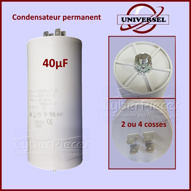Condensateur permanent 40µF 450V