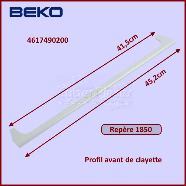 Ripiano Cassetto In Vetro Per Frigorifero Beko 4629850700 | Misure 415x264 Mm, Ricambio Originale