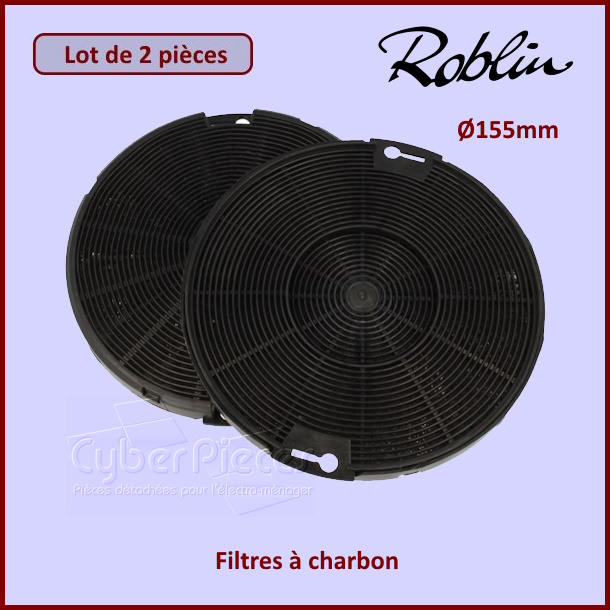 Lot de 2 filtres à charbon Roblin 5403010 - 5403012