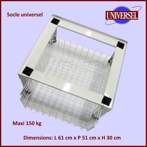 Socle universel PED001 - Wpro 484000000378 - Pièces sèche-linge