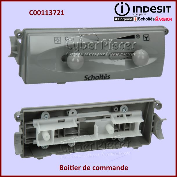 Boitier de commande Gris Indesit C00113721 - Pièces hotte