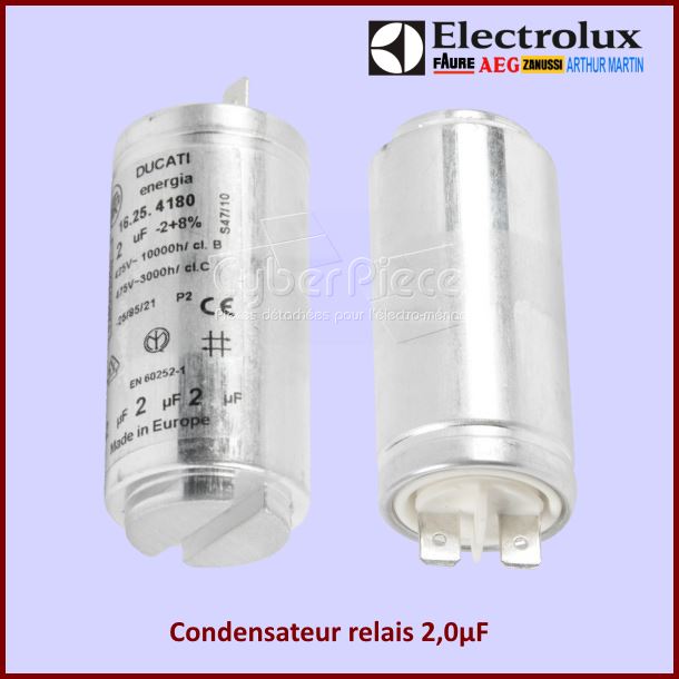 Condensateur relais 2μF (2mF) 475V - Composants électriques