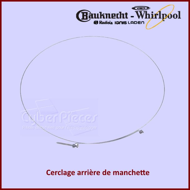 Cerclage Arrière de manchette Whirlpool 481953288054 -  Pièces mach...