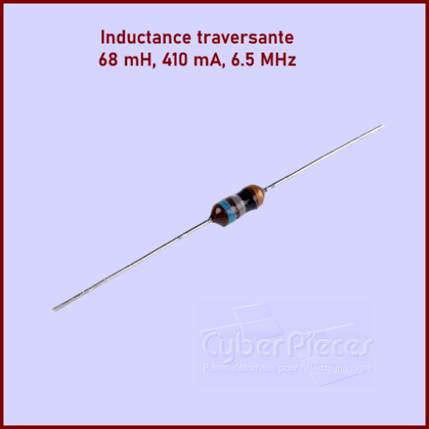 lot de 10 Inductances traversantes, 68 mH, 410mA, 6.5MHz