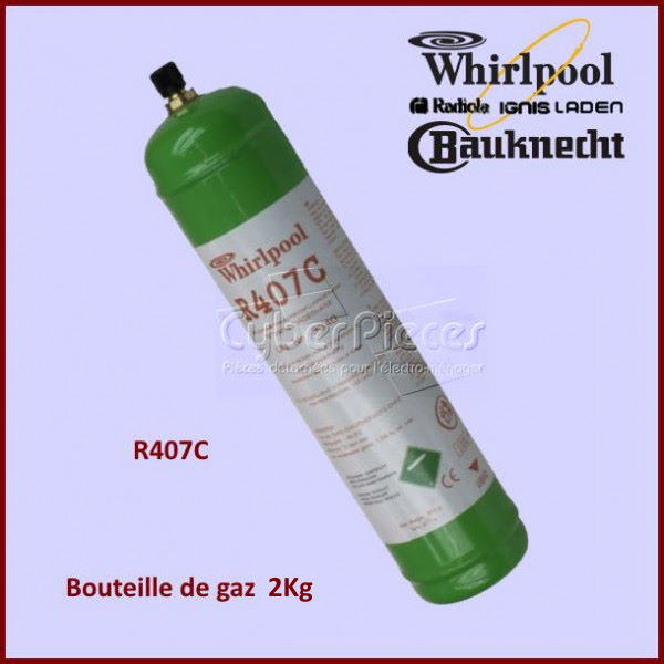 R407C Bouteille de gaz de 2Kg - Pièces réfrigérateur & congélateur