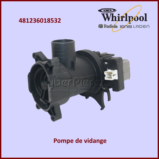 Pompe de Vidange Whirlpool 481236018532 -  Pièces machine à laver