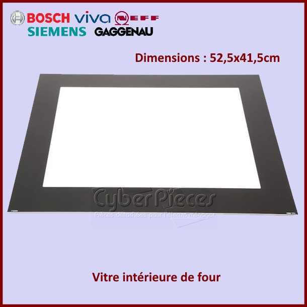 Vitre intérieure 52,5x41,5cm Bosch 20000669