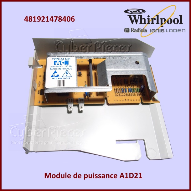 Carte Ã©lectronique de puissance A1D21 Whirlpool 481921478406 -  PiÃ¨...