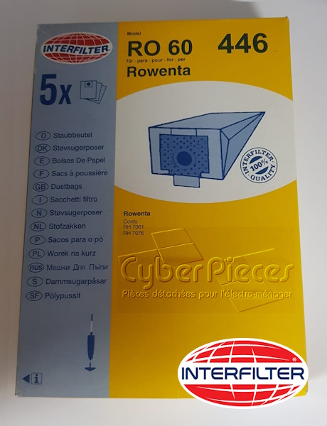 Lot de 5 Sacs aspirateur RO60-446 - 35600086