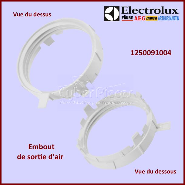 Embout de sortie d'air Electrolux 1250091004 - PiÃ¨ces sÃ¨che-linge