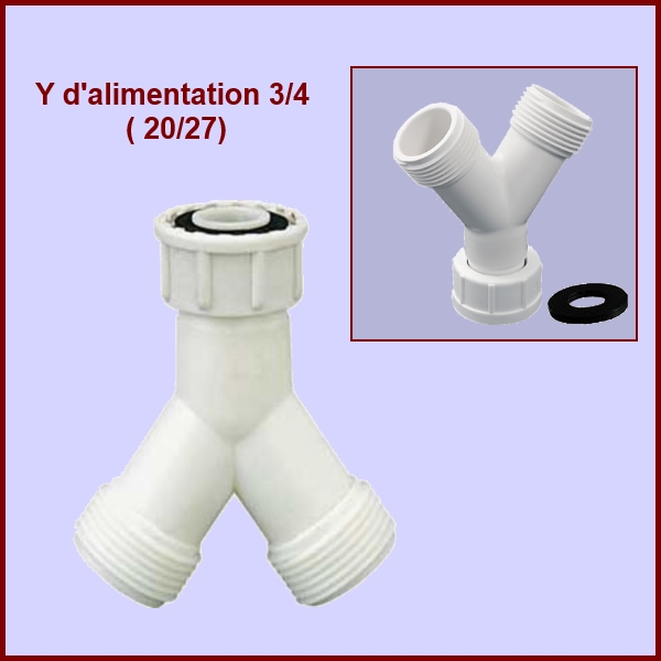 Jonction Alimentation 3 Voies 3/4 -  Pièces machine à laver