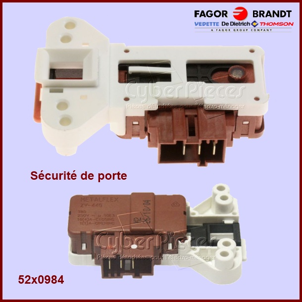 SÃ©curitÃ© de porte Brandt 52X0984 -  PiÃ¨ces machine Ã  laver